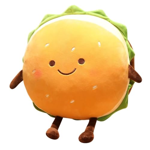 Goylmc 6-Inch Hamburger Plush Toy - Soft PP Cotton Stuffed Food Pillow for Kids