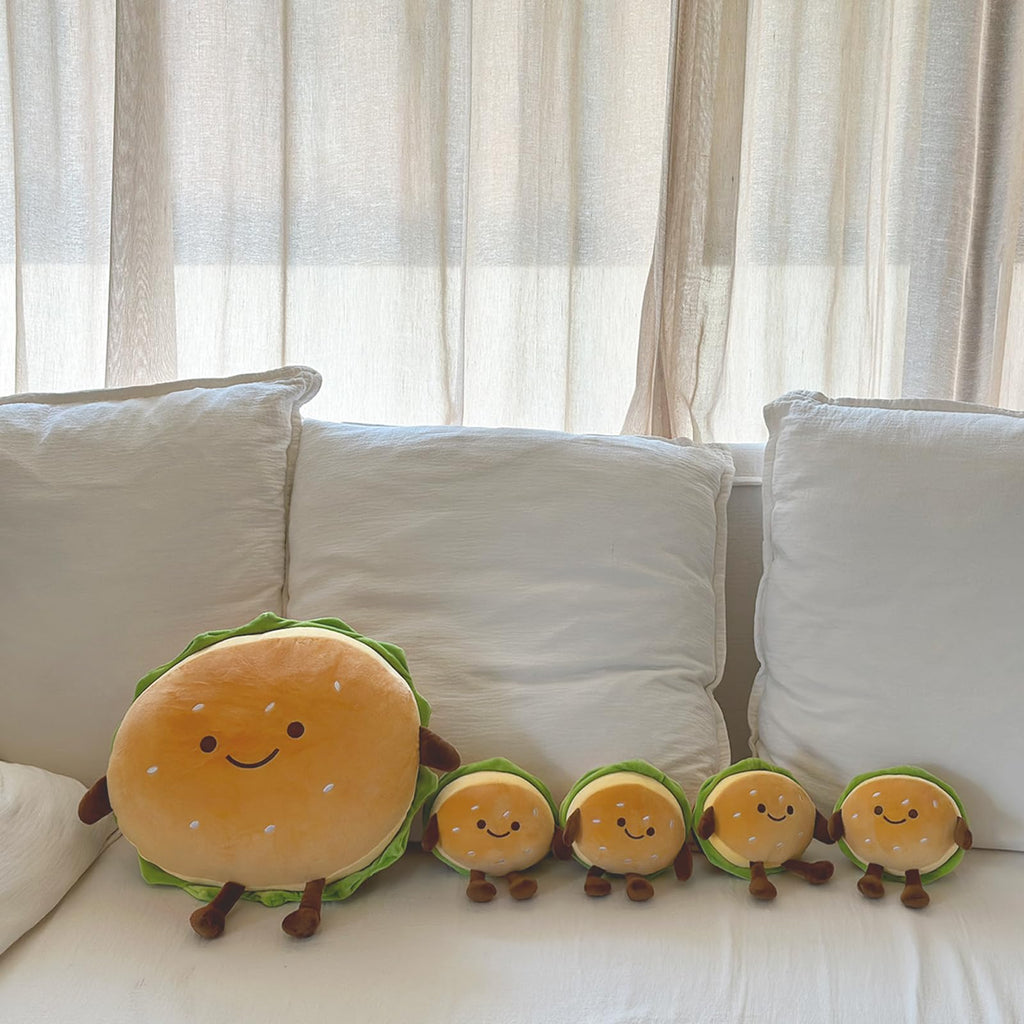 Goylmc 6-Inch Hamburger Plush Toy - Soft PP Cotton Stuffed Food Pillow for Kids