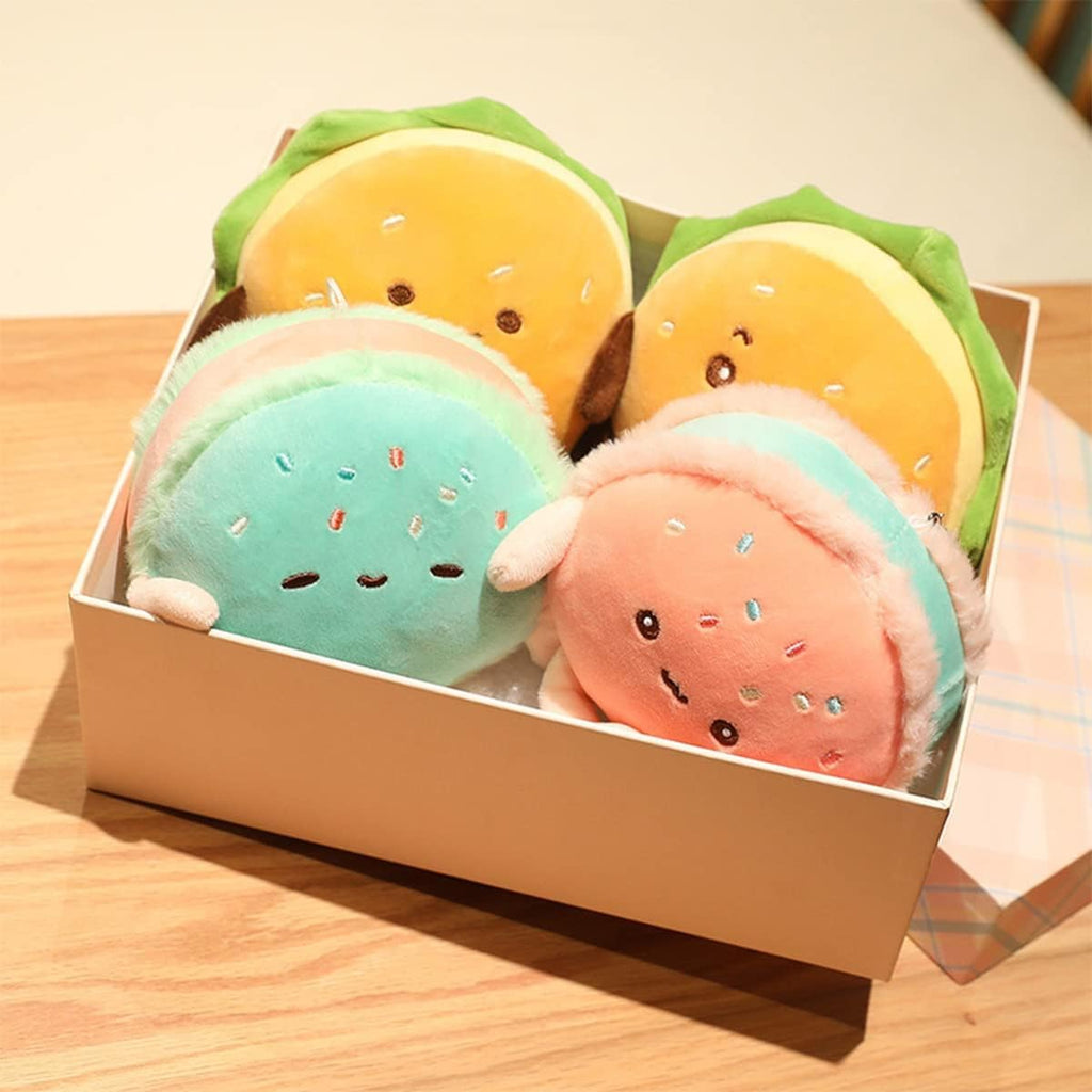 Goylmc 6-Inch Hamburger Plush Toy - Soft PP Cotton Stuffed Food Pillow for Kids