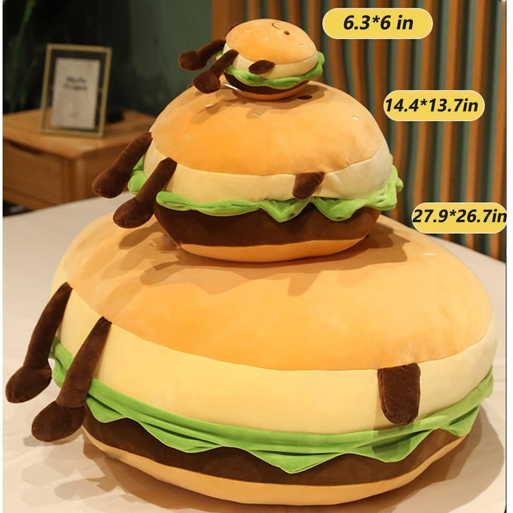 Goylmc 6-Inch Hamburger Plush Toy - Soft PP Cotton Stuffed Food Pillow for Kids