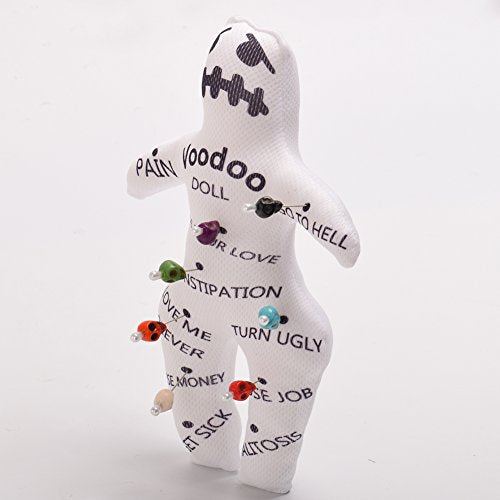 GRACEART 9-Inch Handsewn Voodoo Doll with 7 Skull Pins – Stress Relief Gag Gift (Style-A)
