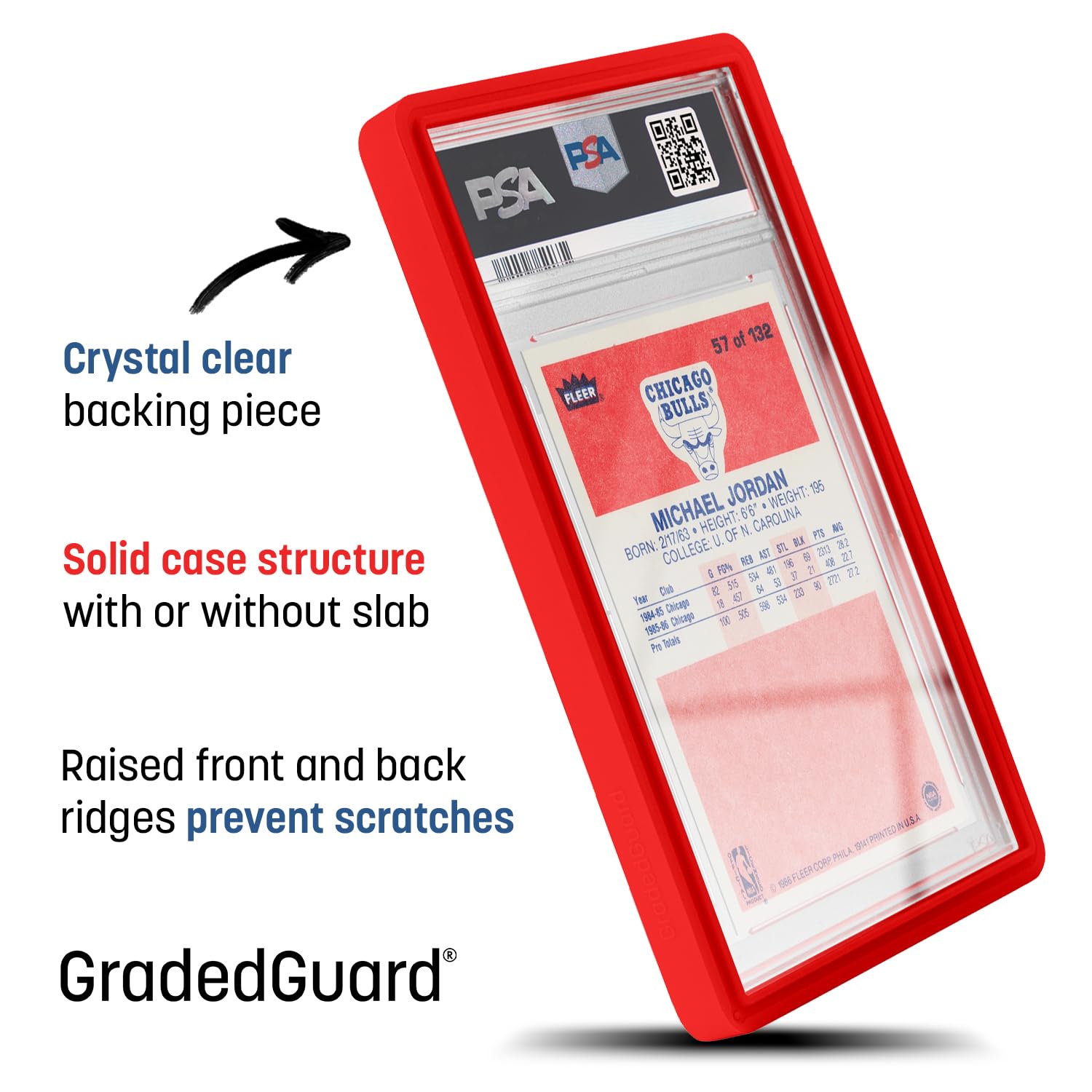 GradedGuard PSA Card Slab Protector Case - Blue, Impact Resistant TPU Holder for Standard PSA Slabs