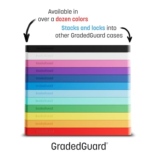 GradedGuard PSA Card Slab Protector Case – Impact-Resistant TPU Holder for Standard PSA Graded Cards, Drop & Scratch Proof, Stackable (Black)