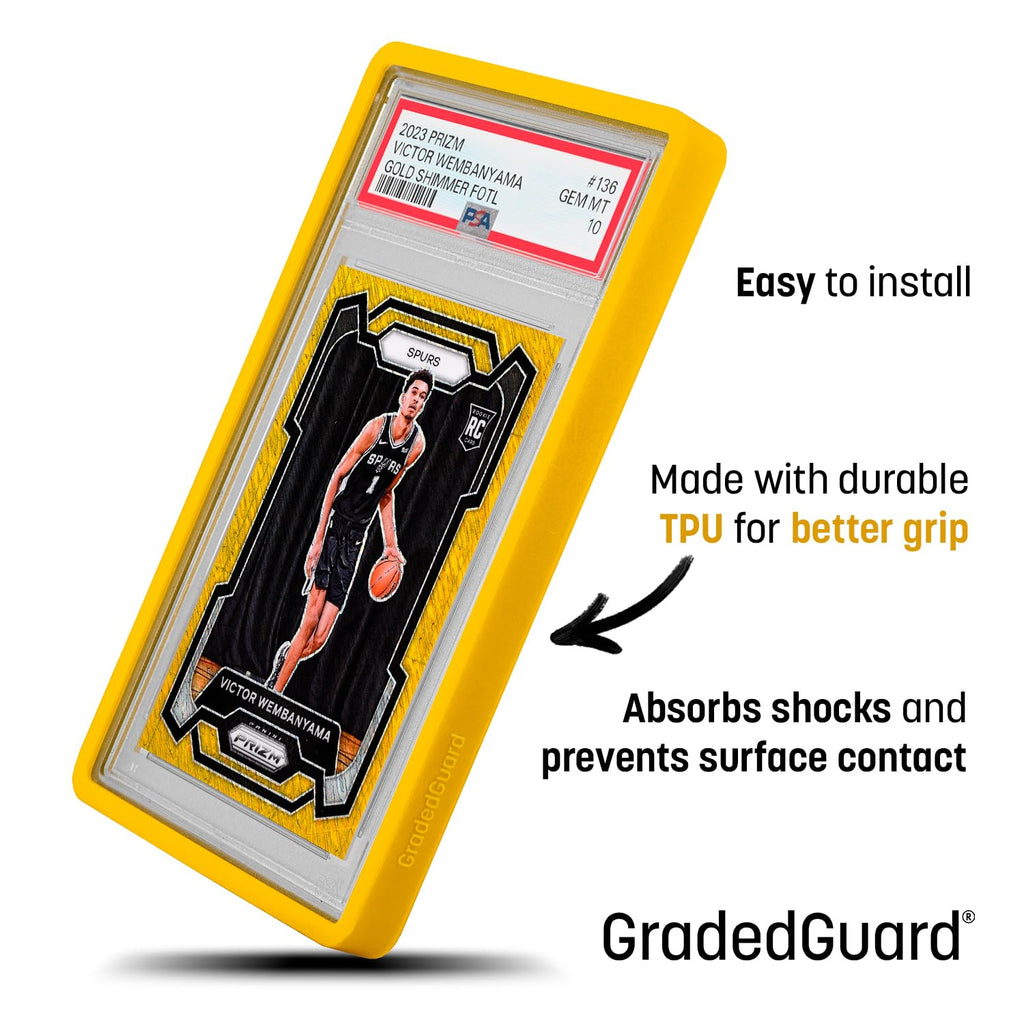 GradedGuard PSA Card Slab Protector Case, Standard Size, Impact Resistant TPU Holder (Royal)