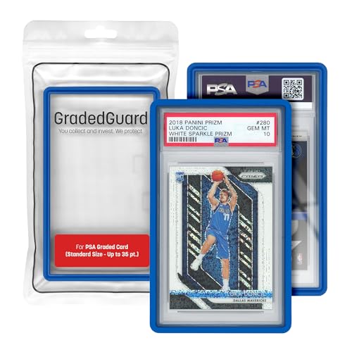 GradedGuard PSA Card Slab Protector Case, Standard Size, Impact Resistant TPU Holder (Royal)