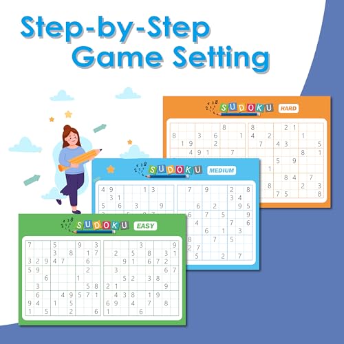 GRANDLMOON 5 Portable Travel Game Pad with 75 Sheets – Classic Pencil & Paper Games for On-the-Go Fun (6 x 9 Inches)