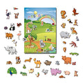 GRANDLMOON Magnetic Portable Playboard with 50 Animal Magnets – Zoo, Tree House, Amusement Park – Travel Toy for Toddlers (51 Pieces)