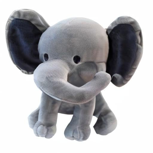 Gray 9-Inch Stuffed Elephant Plush Toy – Soft Polyester Cuddly Companion for Kids