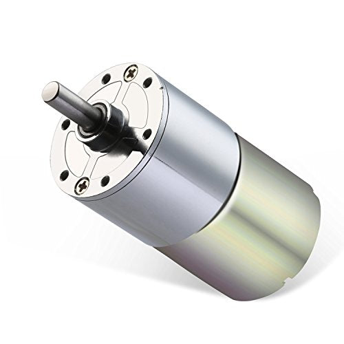 Greartisan 24V DC 300 RPM Gear Motor with All-Metal Gears and D-Shaped Output Shaft