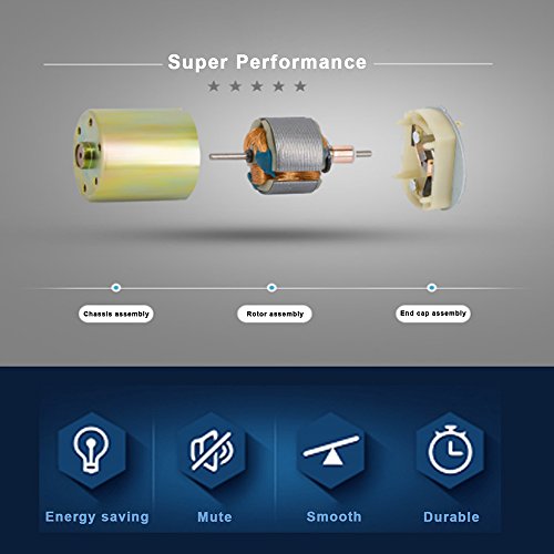 Greartisan 24V DC 300 RPM Gear Motor with All-Metal Gears and D-Shaped Output Shaft