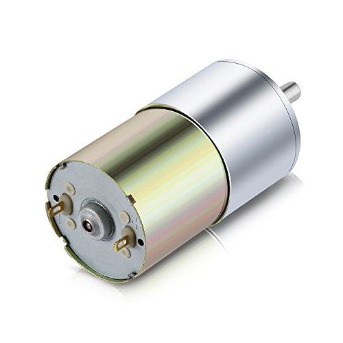 Greartisan DC 12V 50RPM High Torque Gear Motor with All-Metal Gears and D-Shaped Output Shaft