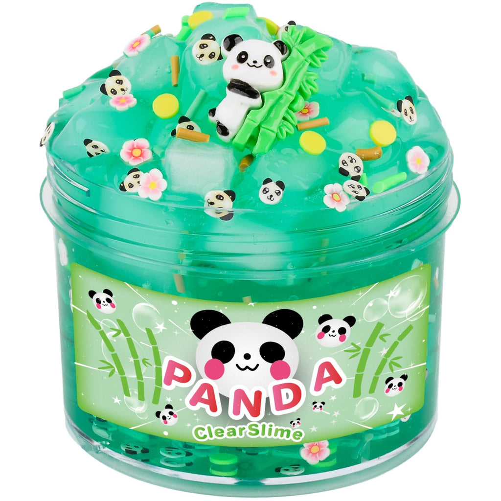 Green Clear Slime with Jelly Cubes and Charms – Crunchy Sensory Toy for Kids