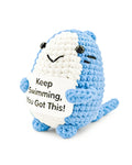 Grepacs Handmade Crochet Emotional Support Shark – Encouragement Gift for Graduation, Office Desk Decor, Birthday
