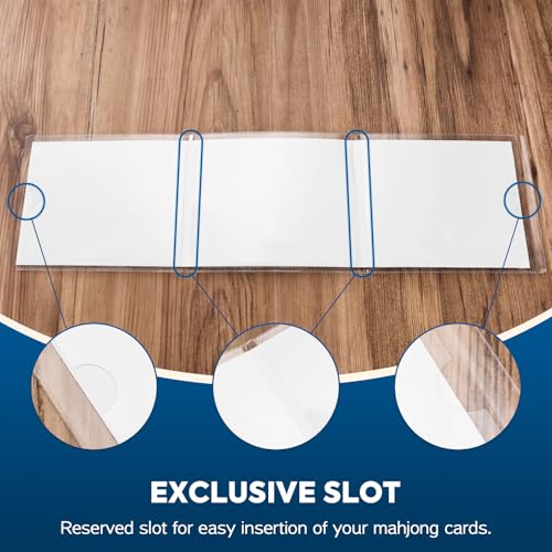 GRKNOA Protective Sleeves for Large Mahjong Cards (2025-2026) - 4 Pack