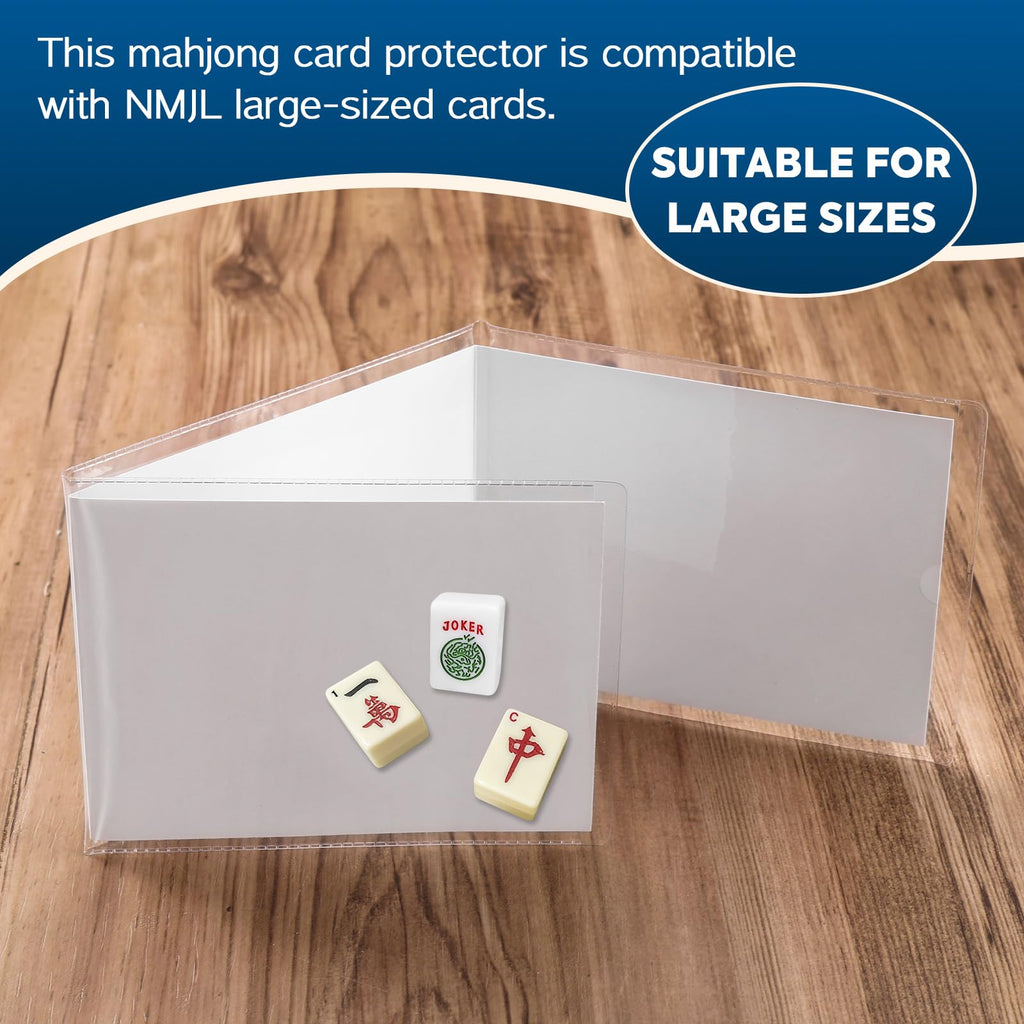 GRKNOA Protective Sleeves for Large Mahjong Cards (2025-2026) - 4 Pack