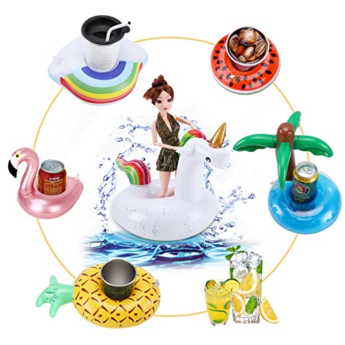 GRNVDWN 16-Pack Inflatable Drink Holders – Pool Floats for Parties, Beach, Hot Tub & Bath Toys