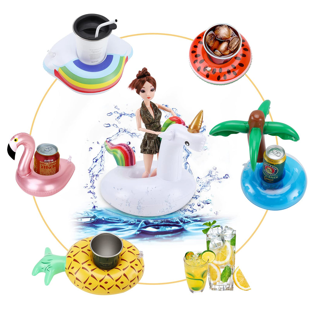 GRNVDWN 16-Pack Inflatable Drink Holders – Pool Floats for Parties, Beach, Hot Tub & Bath Toys