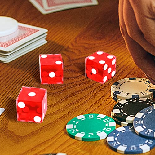 GSE AAA 19mm Casino Craps Dice Set of 5 - Razor Sharp Edges & Serialized