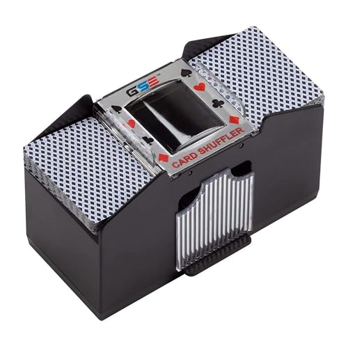 GSE Games & Sports Expert 4-Deck Automatic Card Shuffler - Battery-Operated for Poker, Blackjack, UNO