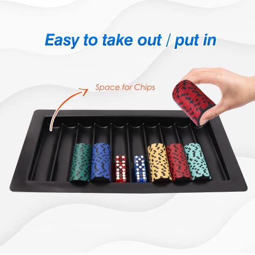 GSE Games & Sports Expert 500-Chip ABS Plastic Poker Tray, Slanted Design for Easy Access