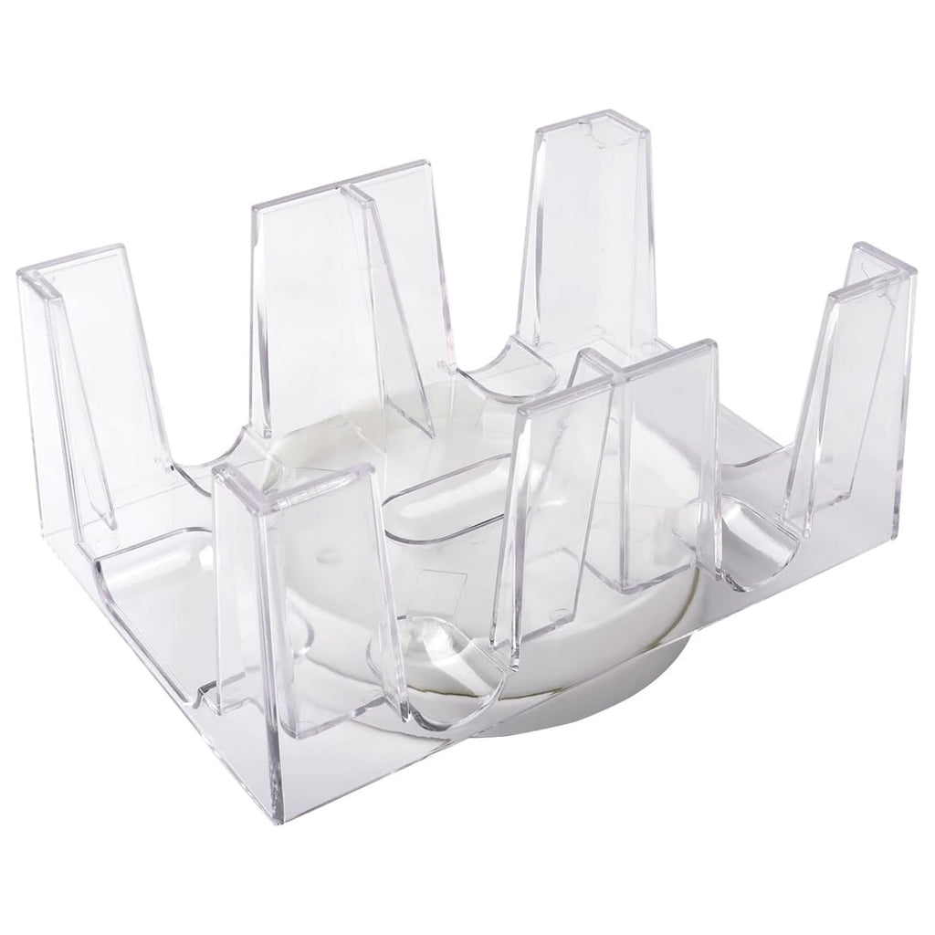 GSE Games & Sports Expert 6-Deck Revolving Canasta Card Tray – 360° Rotating Polycarbonate Holder