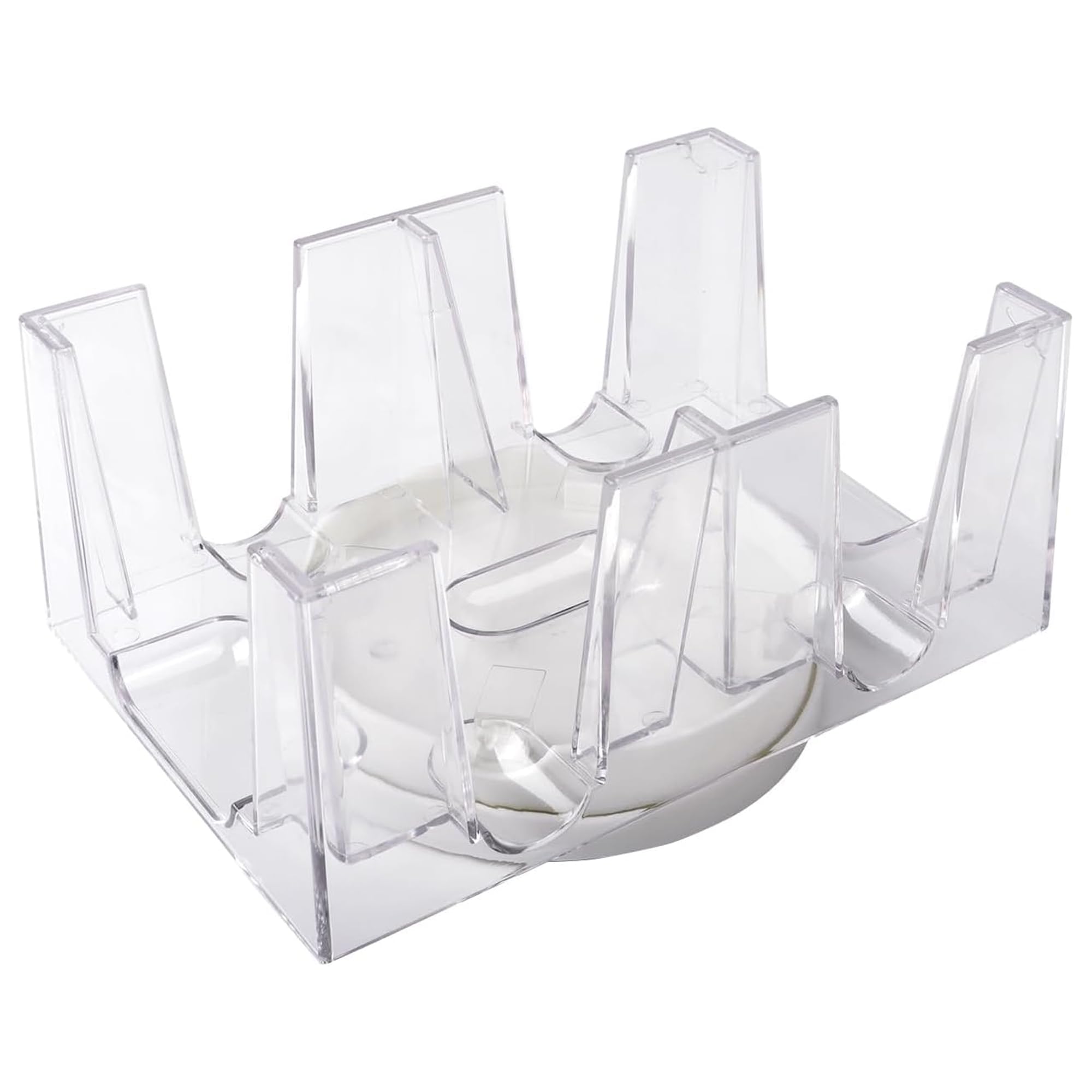 GSE Games & Sports Expert 6-Deck Revolving Canasta Card Tray – 360° Rotating Polycarbonate Holder