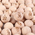 GSE Games & Sports Expert 7/8-Inch Solid Wood Bingo Balls – 75 Engraved Numbers Plus 2 Blanks
