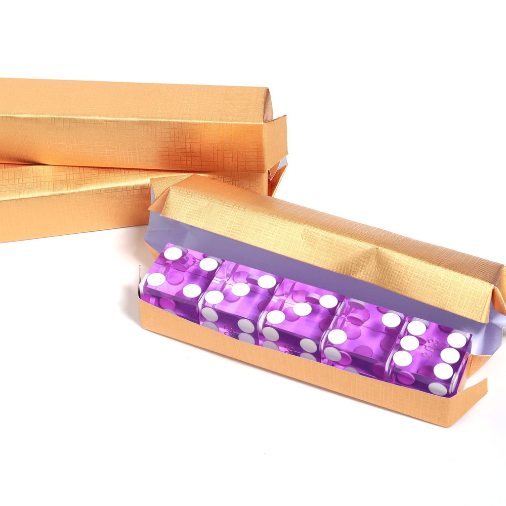 GSE Games & Sports Expert AAA Grade 19mm Pro Vegas Casino Style Craps Dice Set of 5 with Razor Sharp Edges & Serialized Numbers