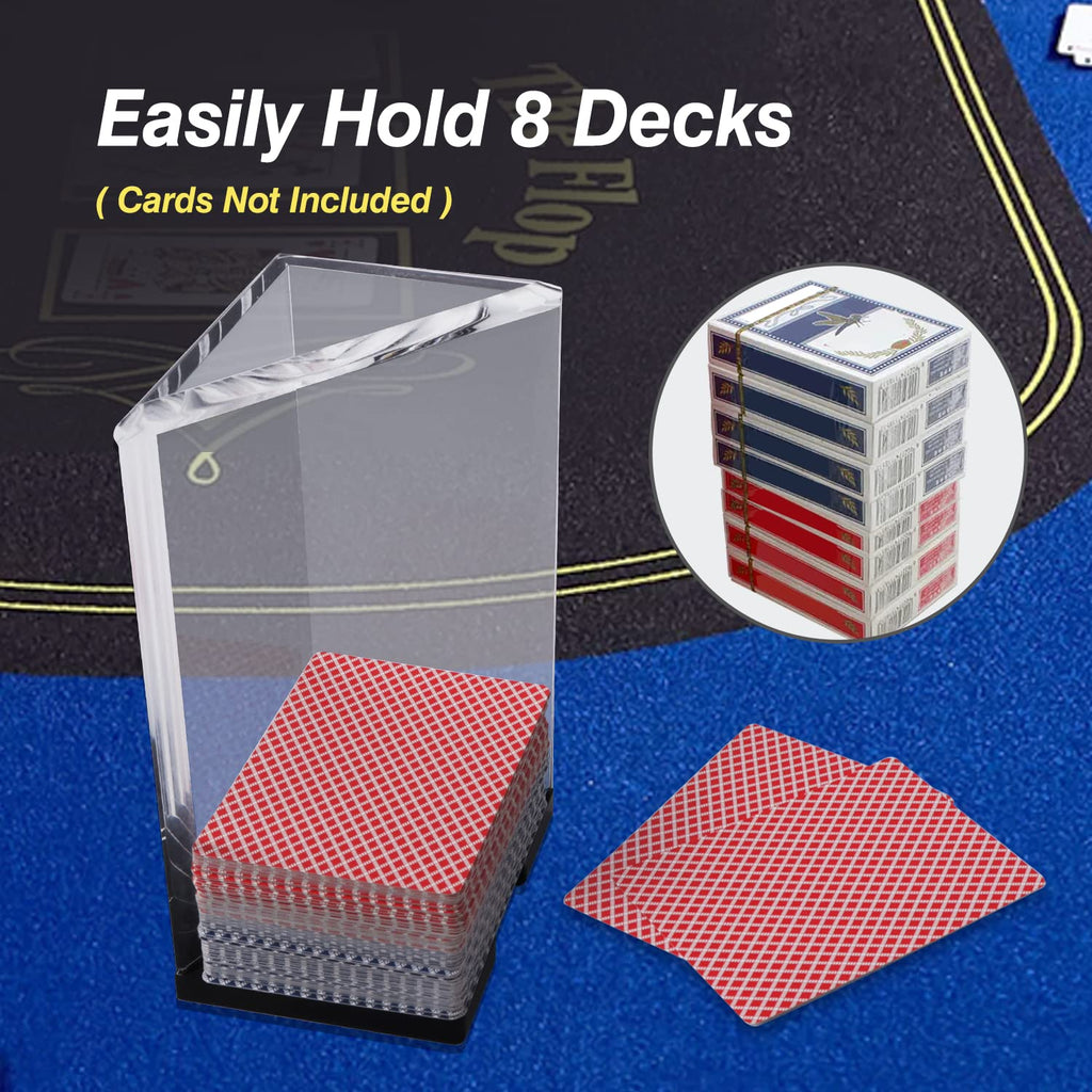 GSE Games & Sports Expert Acrylic Discard Tray – Casino Grade Discard Holder for Blackjack, Bridge & Poker, Holds 8 Decks