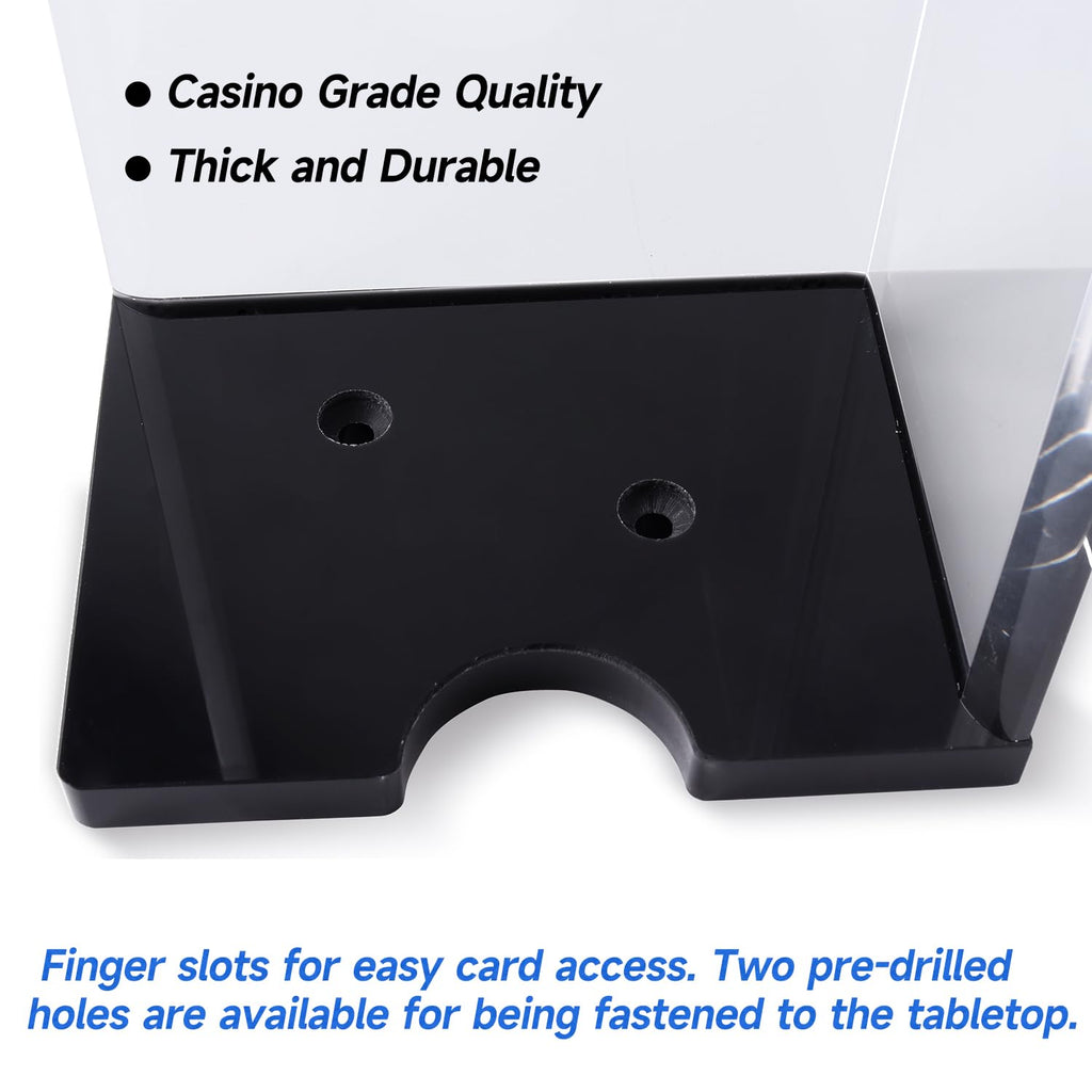GSE Games & Sports Expert Acrylic Discard Tray – Casino Grade Discard Holder for Blackjack, Bridge & Poker, Holds 8 Decks
