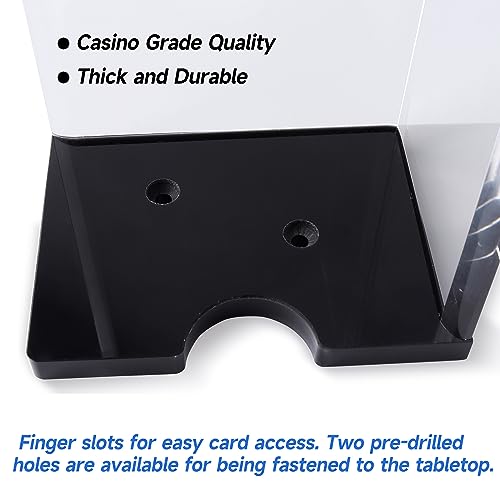 GSE Games & Sports Expert Clear Acrylic Discard Tray – Holds 6 Decks, Casino Grade for Blackjack & Bridge