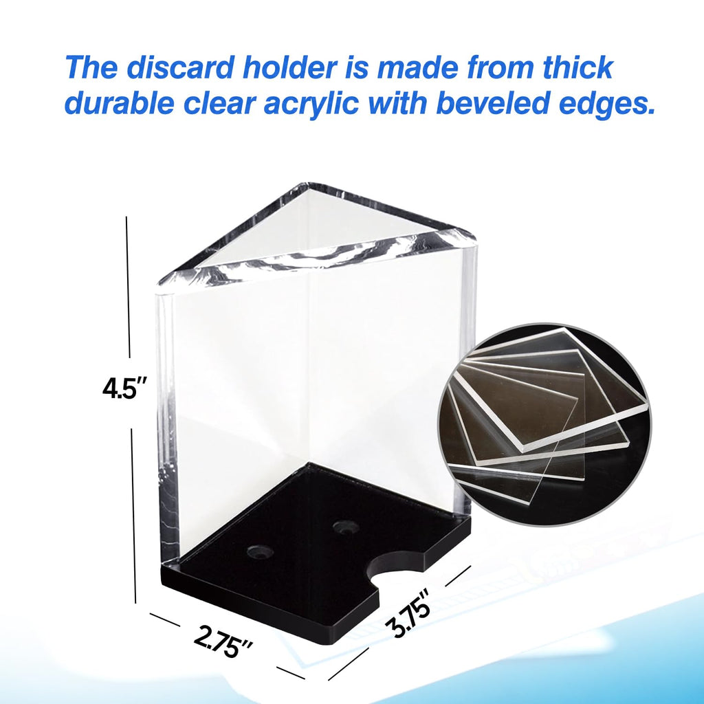 GSE Games & Sports Expert Clear Acrylic Discard Tray – Holds 6 Decks, Casino Grade for Blackjack & Bridge