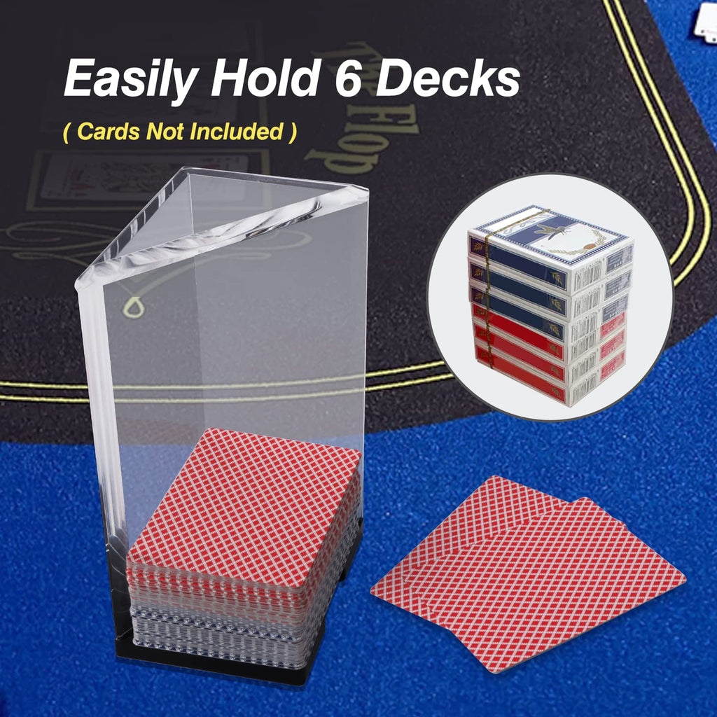 GSE Games & Sports Expert Clear Acrylic Discard Tray – Holds 6 Decks, Casino Grade for Blackjack & Bridge