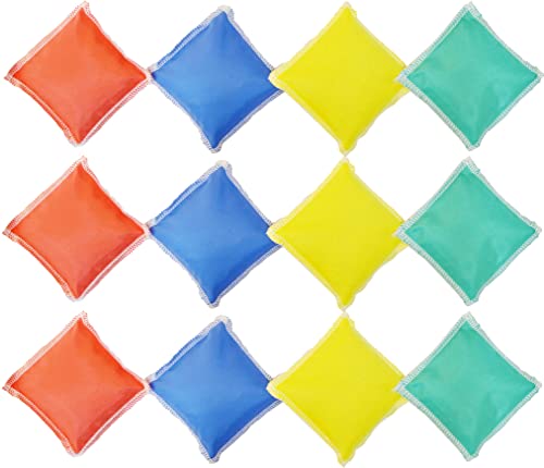 GSi 12-Pack Mini Bean Bags & 12-ft Play Parachute for Cooperative Games, PE, and Outdoor Fun