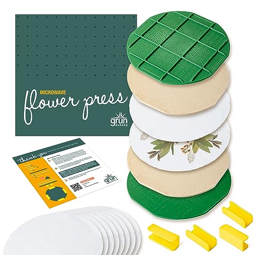 GSM Brands 10-Inch Microwave Flower Press Kit – Fast Drying for Leaves, Plants & Flowers