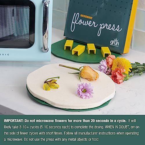 GSM Brands 10-Inch Microwave Flower Press Kit – Fast Drying for Leaves, Plants & Flowers