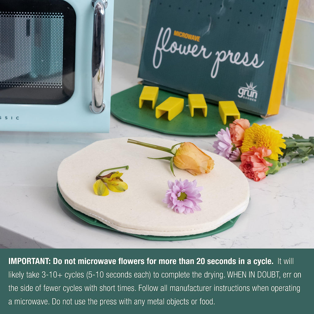 GSM Brands 10-Inch Microwave Flower Press Kit – Fast Drying for Leaves, Plants & Flowers