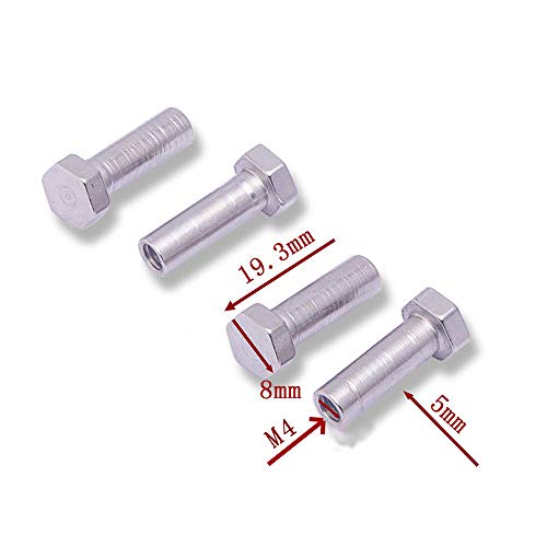 GTHELE 12mm to 17mm Wheel Hex Hub Adapter Conversion for 1/10 RC Cars (Red, 4 Pieces)