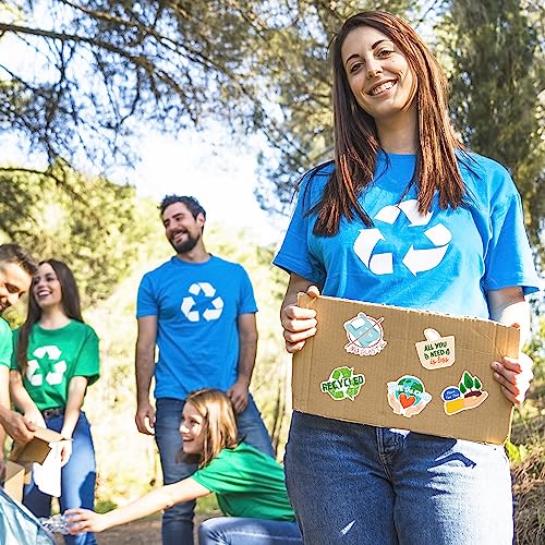 GTOTd 300 Pack Earth Day Vinyl Stickers - Waterproof Nature Decals for Laptops, Water Bottles, and More