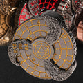 GU BEI TE Metal DND Spinner Dice Set – Fingertip Gyroscope with Dragon Carving, Includes D20 D10 D8 D12 D6 D4, Gift Box for RPG Games