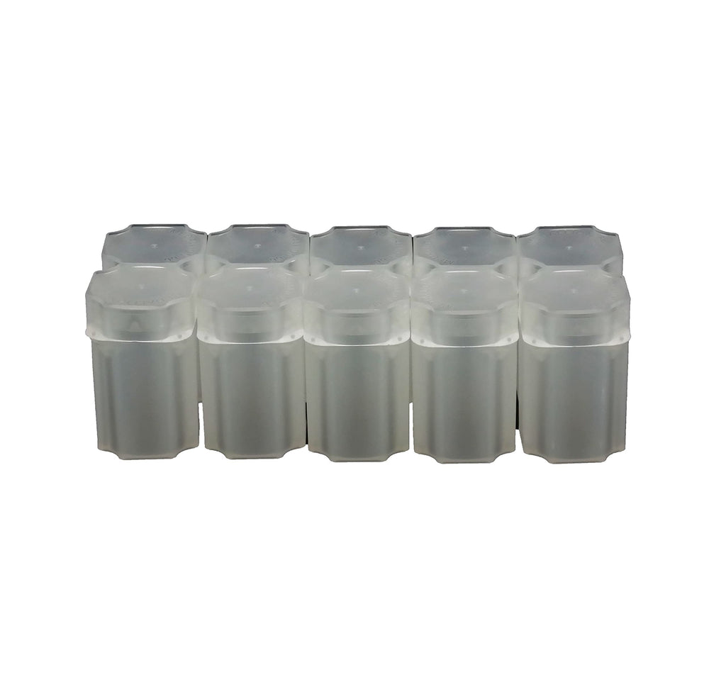 Guardhouse 39mm Coin Tube Ten Pack – Translucent Stackable Storage for Silver Rounds & Medallions