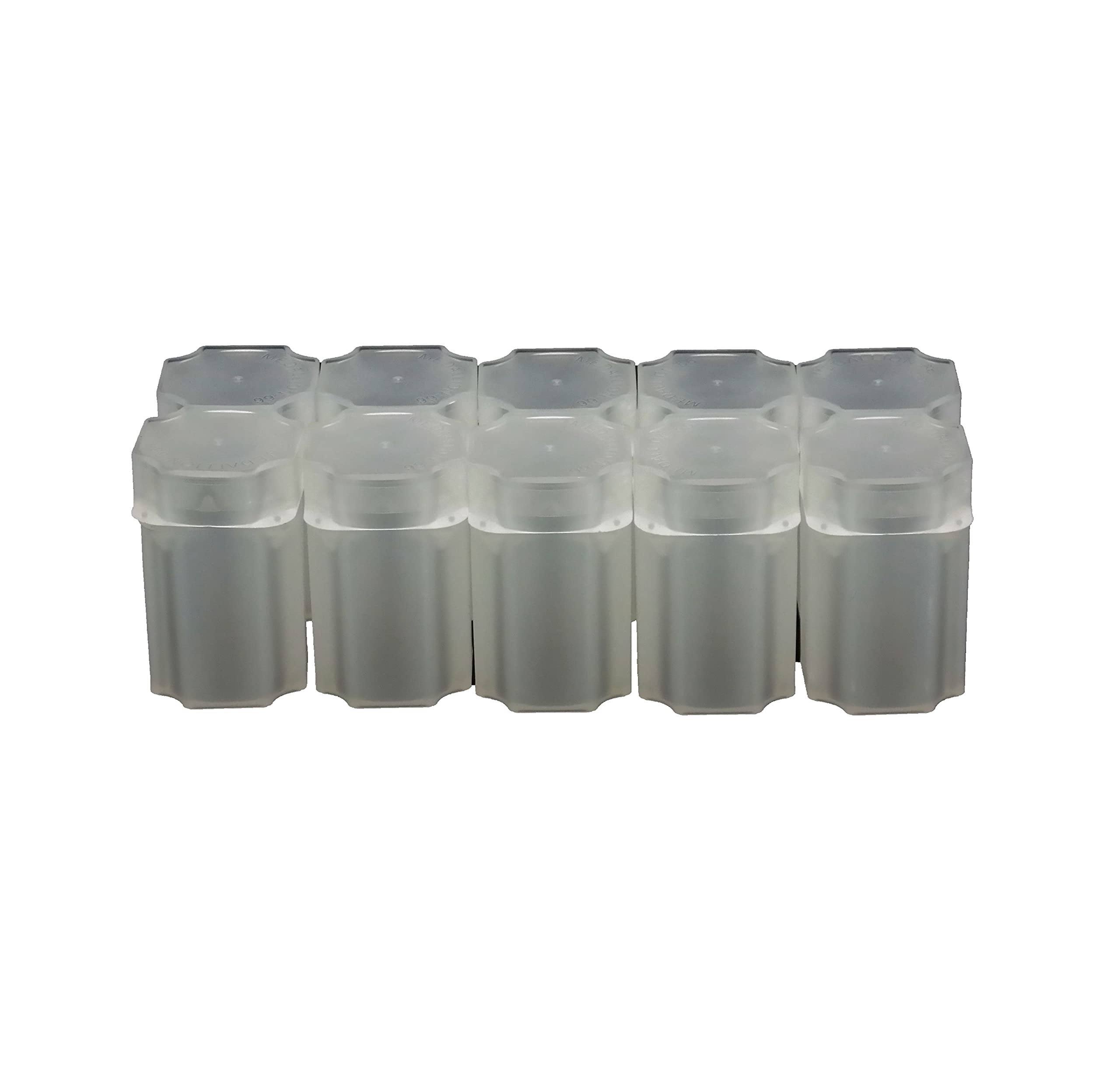 Guardhouse 39mm Coin Tube Ten Pack – Translucent Stackable Storage for Silver Rounds & Medallions