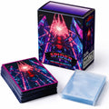 GuarditechProX Double Sleeve Bundle – Spider Design: 100 Matte Art Sleeves & 100 Tight Fit Inner Sleeves, Acid-Free Standard Size Card Protectors with Storage Box for MTG, Pokemon, TCG