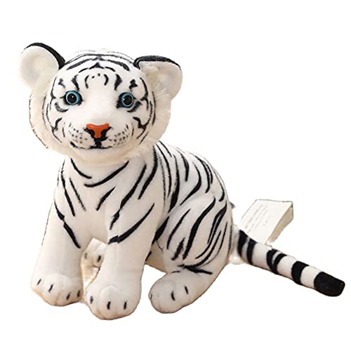 GUDVES White Tiger Plush Toy – 7.8" Lifelike Stuffed Animal by Tiger Tale Toys