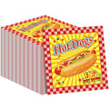 Gueevin 100 Pack Hot Dog Napkins – 13x13 Inches, Food-Grade Paper, Retro American Theme for Birthday BBQ Picnic