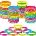 Gueevin 60 Pcs Bible Verse Bracelets for Kids – Christian Scripture Wristbands, Classic Color