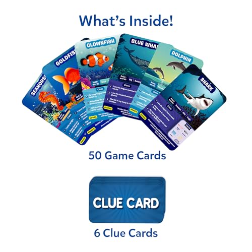Guess in 10 Underwater Animals Card Game by Skillmatics – Fun Trivia for Families and Kids