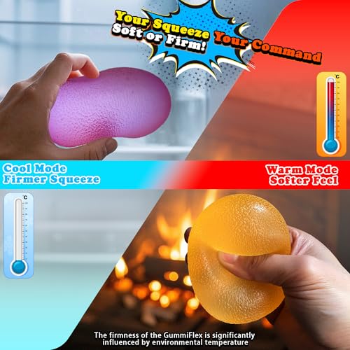 GummiFlex Mega Sensory Stress Toy – Extra-Large Gel-Filled Fidget for Stress Relief and Hand Exercise – 3.5 Inches, Pink