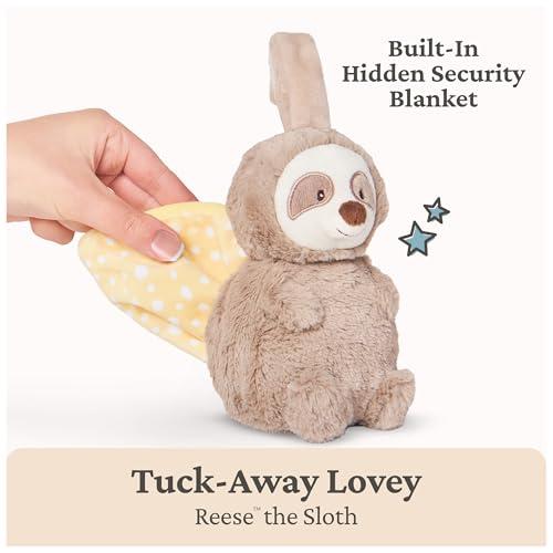 GUND Baby Lil’ Luvs Reese Sloth Tuck-Away Lovey – Plush Toy with Hidden Security Blanket