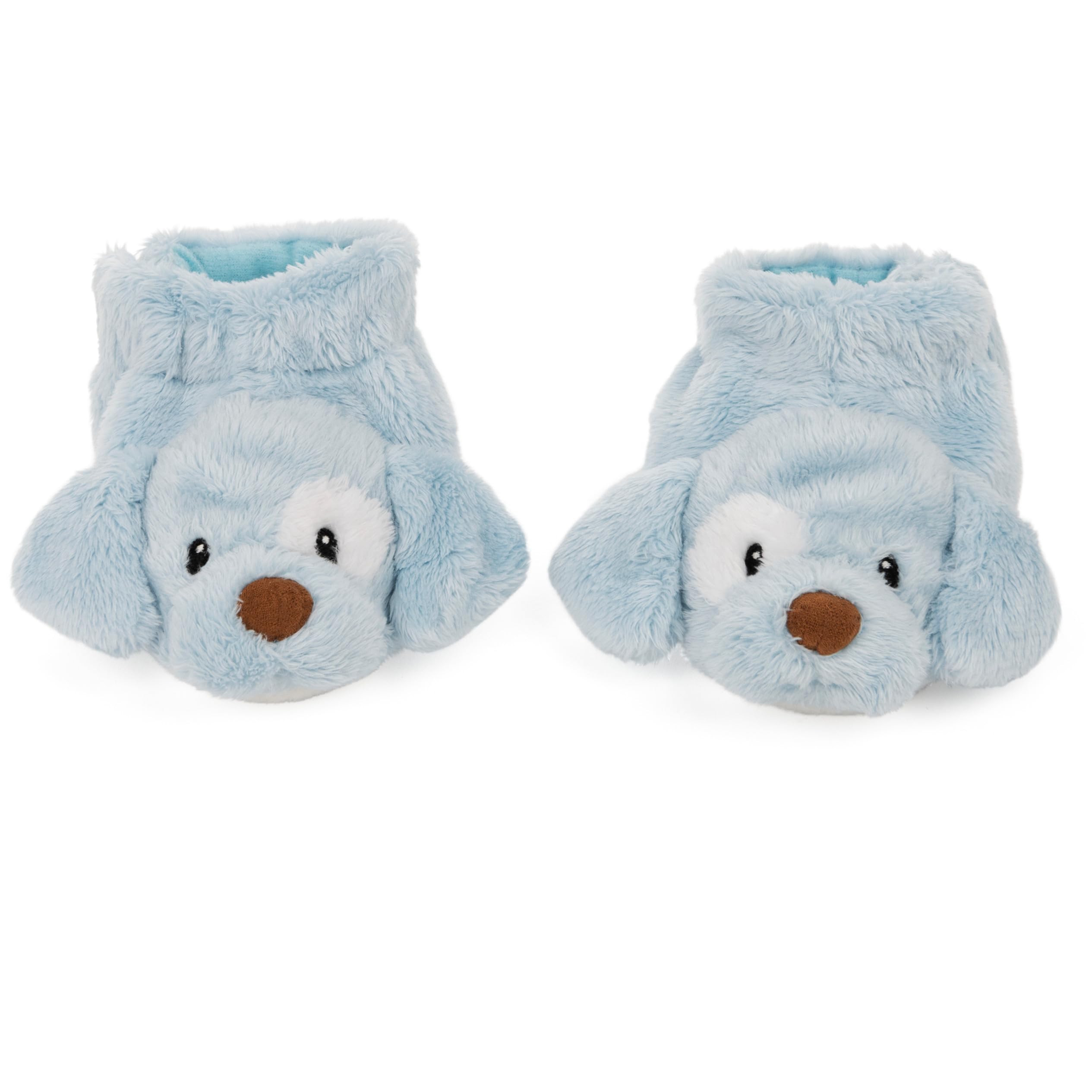 GUND Baby Spunky Puppy Rattle Booties – Blue Plush Infant Shoes with Gentle Rattle, Machine Washable